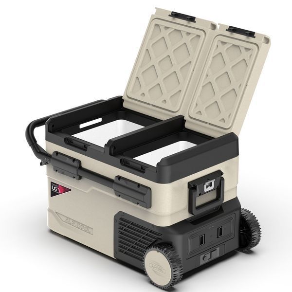 Компрессорный автохолодильник Alpicool TGBSW35 (LG). 38 литров. Двухкамерный. До -20℃. (12, 24, 220 вольт) TGBSW35LGP фото